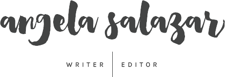 angela logo writer editor
